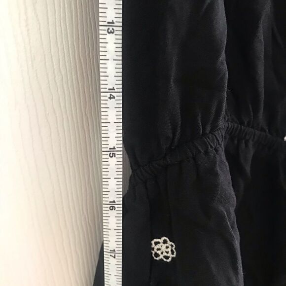 Love Tree sz Large black white rayon romper - Picture 7 of 11